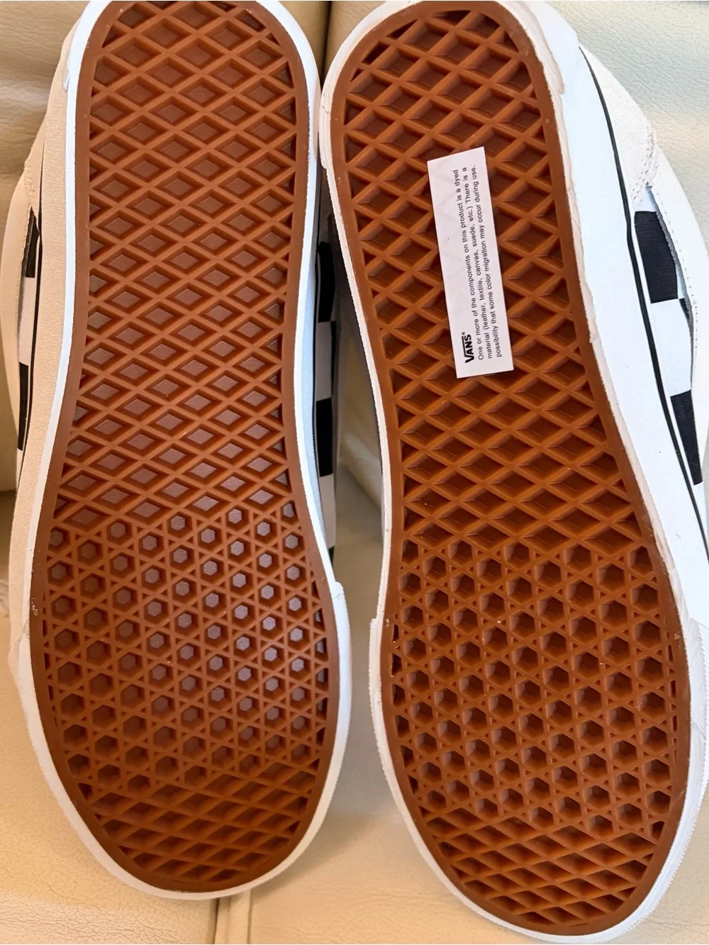 Vans Knu Skool Men’s White Sneakers with Black Checkerboard Accents